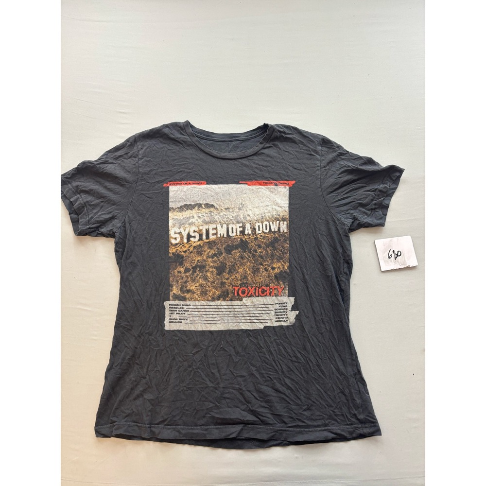 System of a Down Toxicity Album Graphic T-Shirt Mens XL Black Band Tee SOAD
